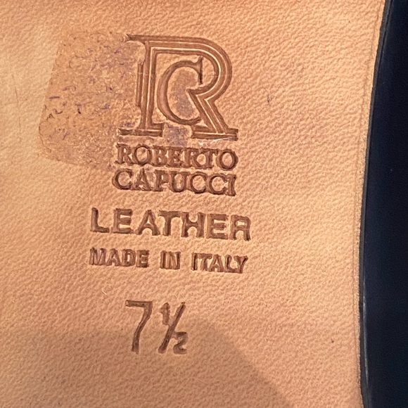 Roberto Capucci Flex Comfort Leather Loafers in Dark Charcoal/ Black size 7.5 - Picture 10 of 11